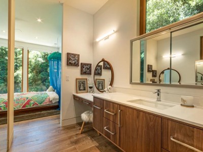 Material: Walnut / Cabinet Style: Inset / Door Style: Slab