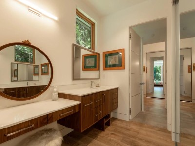 Material: Walnut / Cabinet Style: Inset / Door Style: Slab