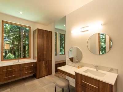 Material: Walnut / Cabinet Style: Inset / Door Style: Slab