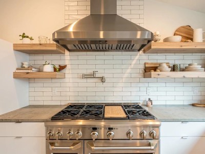Rustic White Oak Shelves