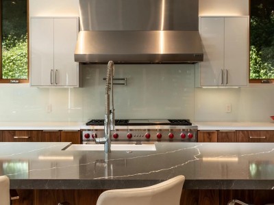 Material: Walnut / Cabinet Style: Overlay / Door Style: Slab