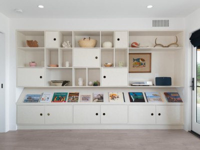 Material: White Wash White Birch / Cabinet Style: Inset / Door Style: Slab Scandinavian Beach House