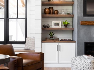 Floating Shelves and Top- Stained Alder