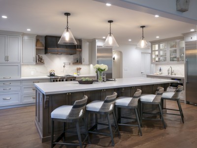 Material: Stained Alder & Paint Grade / Cabinet Style: Inset / Door Style: Cope & Stick Soquel Tudor Home