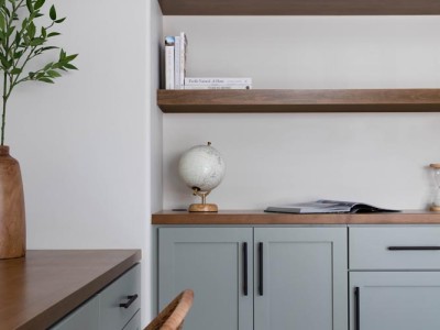 Stained Alder Floating Shelves