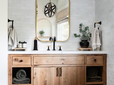 Material: Rustic White Oak / Cabinet Style: Inset / Door Style: Slab