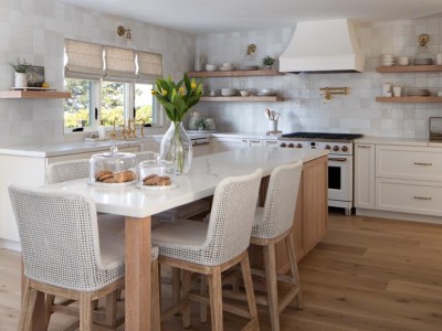 Stained White Oak Shelves