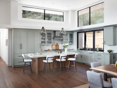 Island - Material: Walnut / Cabinet Style: Frameless / Door Style: Shaker