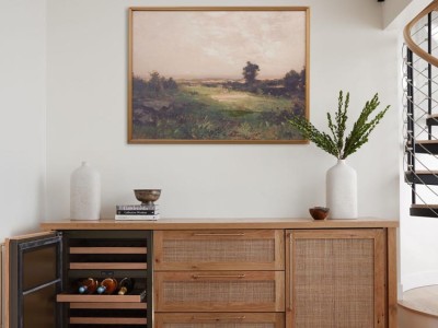 Rustic White Oak Cabinet and Panel Ready Appliances