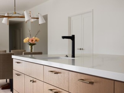 Material: Stained Rift White Oak / Cabinet Style: Overlay / Door Style: Slab